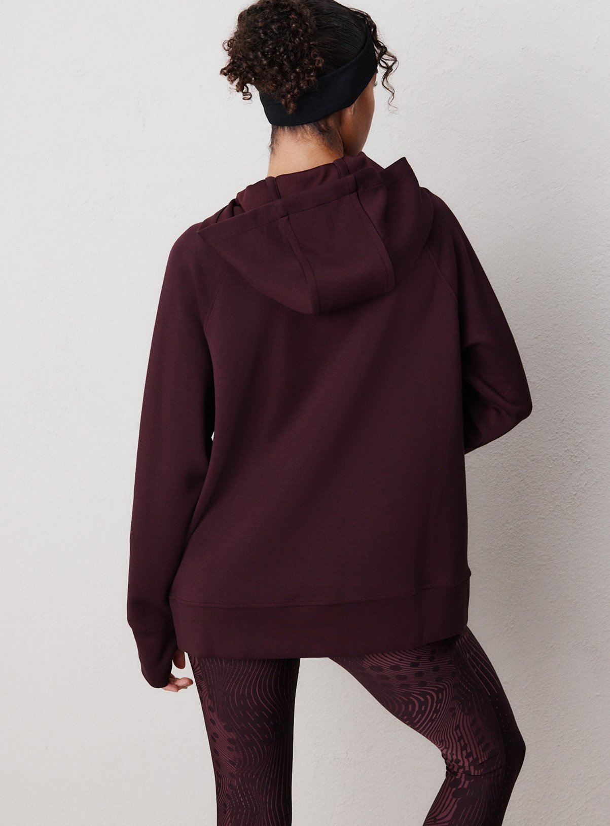 REAKTIV Dark Red Scuba Longline Hoodie XXL - Image 5 thumbnail